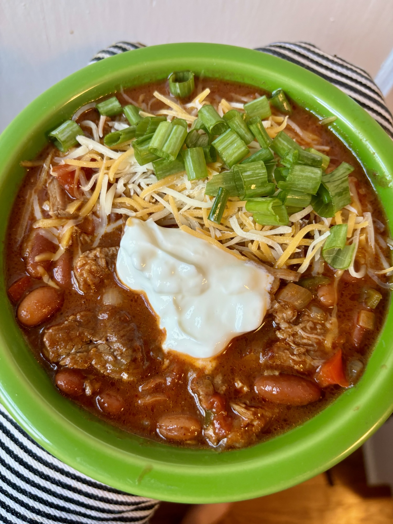 spicy shreeded beef chili