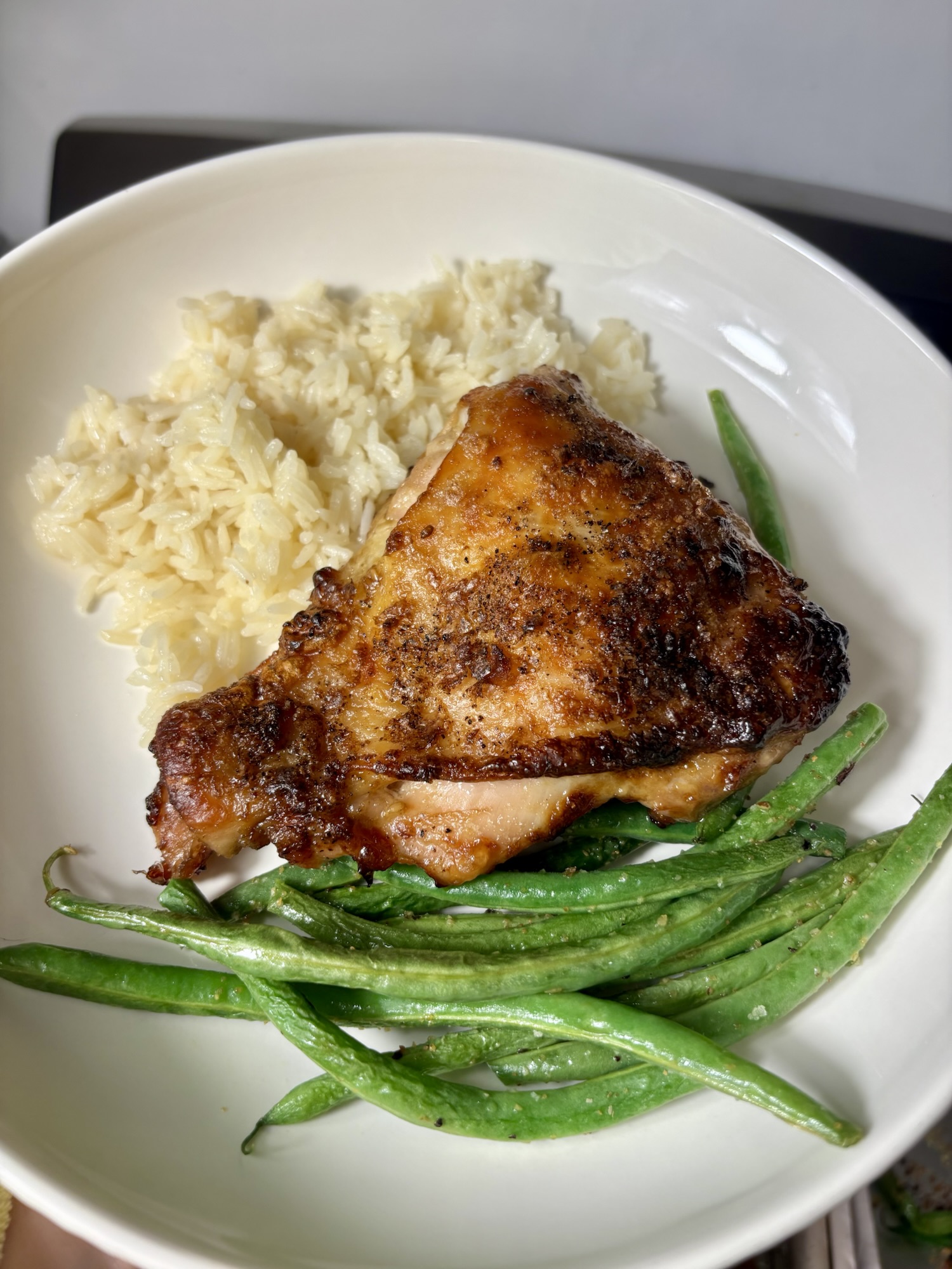 Miso Mayo Roasted Chicken Thighs